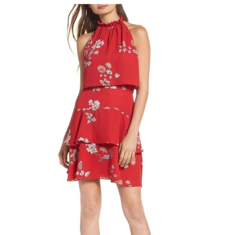 Cadence Ruffle Halter Dress by BB Dakota